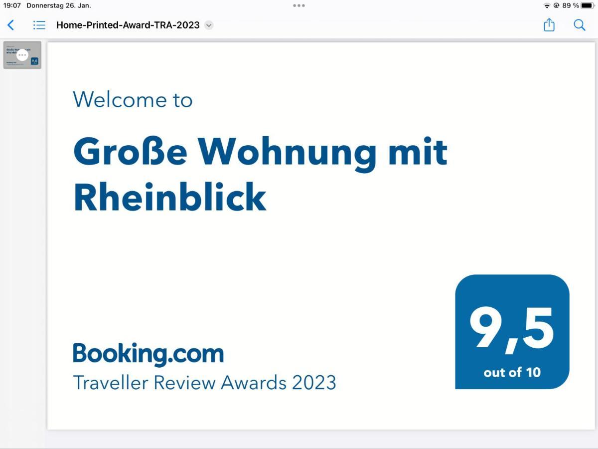 Grosse Wohnung Mit Rheinblick 博帕德 外观 照片